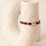 Pulsera Fina de Resina Burdeos