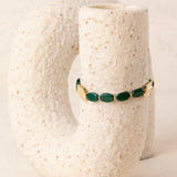 Pulsera Fina de Resina Verde