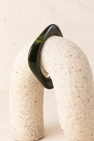 Pulsera Resina Angular Verde