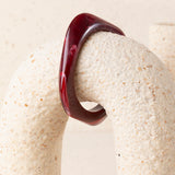 Pulsera Resina Angular Burdeos