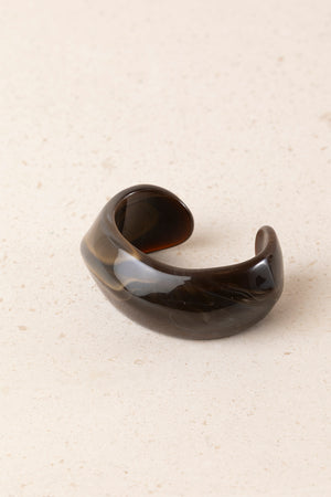 Pulsera Resina Ondulada Chocolate