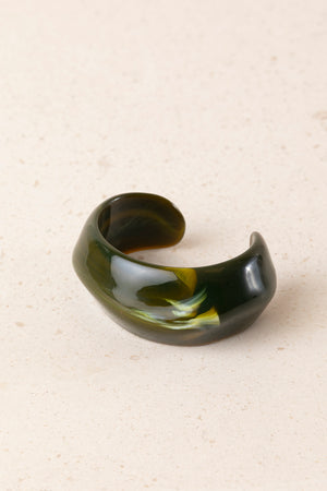 Pulsera Resina Ondulada Verde