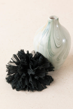 Broche Flor Gasa Gris