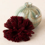 Leaf Brooch with Red Crystals