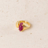Double Green Stone Ring