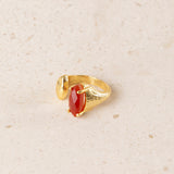 Double Green Stone Ring