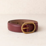 Red Resin Buckle Zigzag Belt