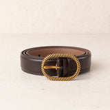 Red Resin Buckle Zigzag Belt