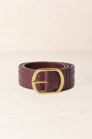 Red Resin Buckle Zigzag Belt