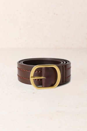 Red Resin Buckle Zigzag Belt