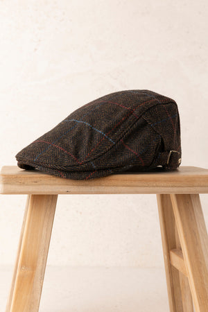 Gorra Gales Cuadro Grande Chocolate
