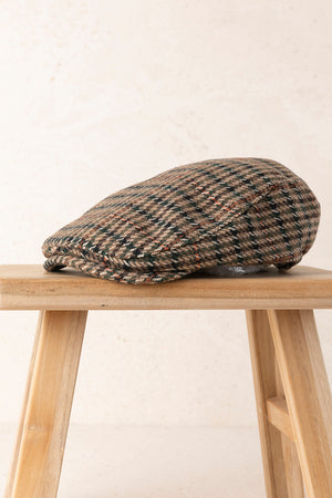 Gorra Gales Cuadro Pequeño Café