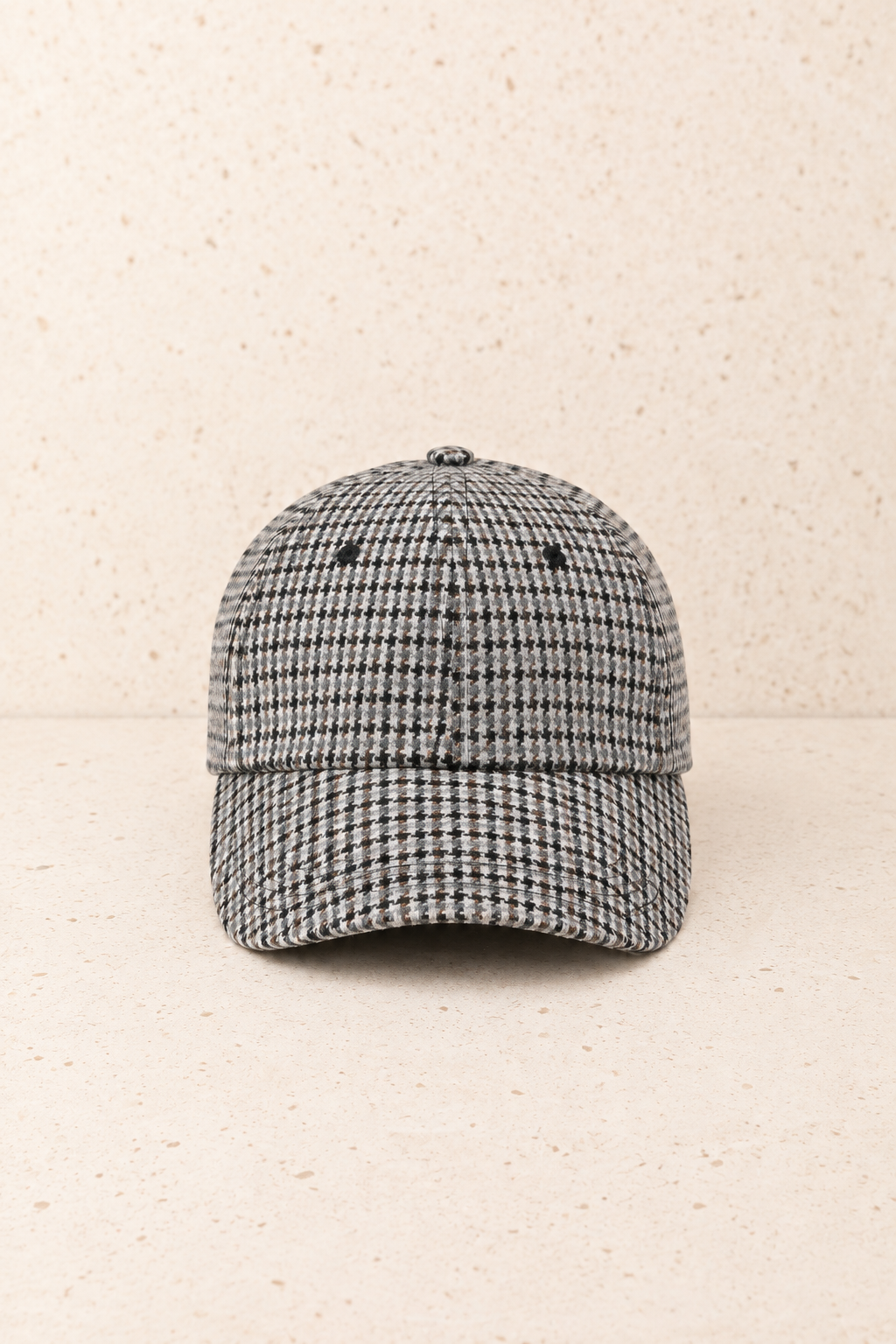 Gorra Gales Microcuadro Gris Claro