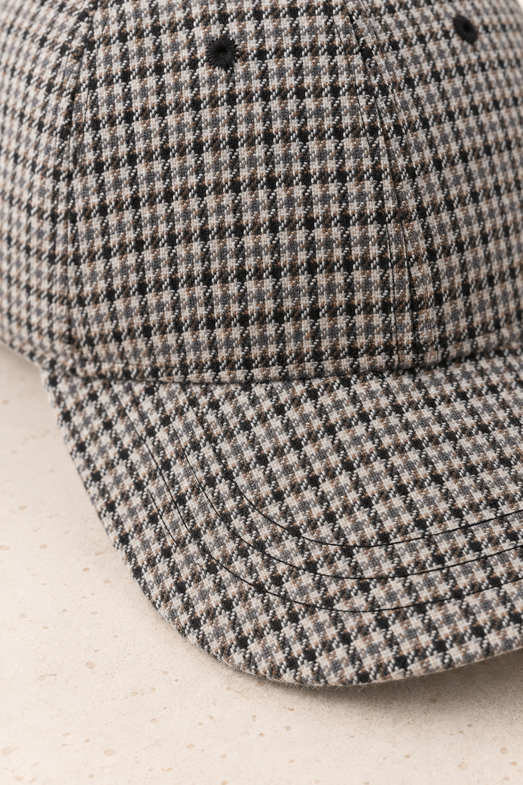 Gorra Gales Microcuadro Gris Claro