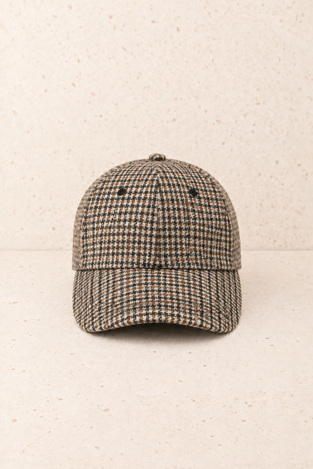 Gorra Gales Microcuadro Beige