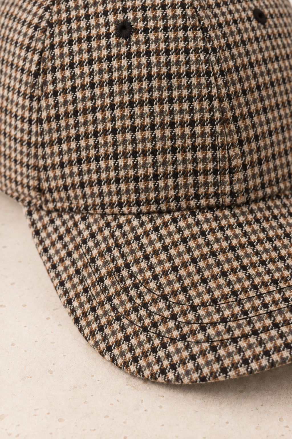 Gorra Gales Microcuadro Beige