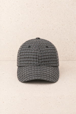 Gorra Gales Microcuadro Gris Oscuro