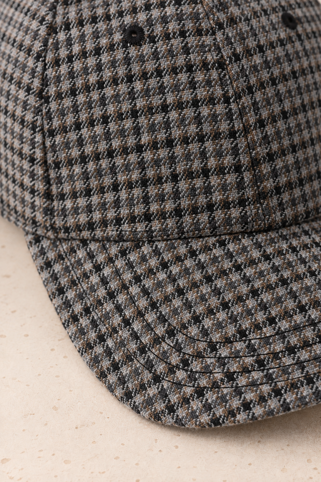 Gorra Gales Microcuadro Gris Oscuro