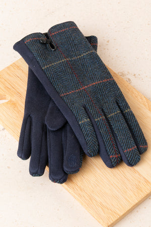 Guantes Cuadros Grandes Azul
