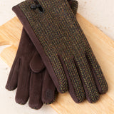 Guantes Punto Espiga Caqui
