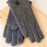 Guantes Punto Espiga Beige