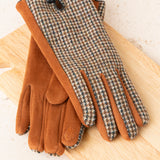 Guantes Tweed y Ante Beige