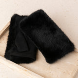 Guantes Mitones Pelo Negro
