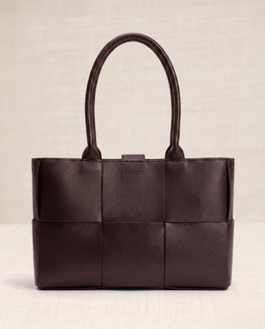 Bolso Tote Trenzado Chocolate
