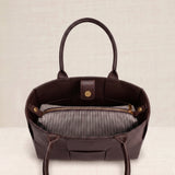 Grey Crocheted Trim Flap Bag