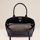 Grey Crocheted Trim Flap Bag