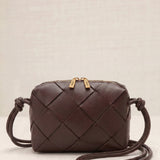 Grey Crocheted Trim Flap Bag