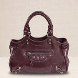 Grey Crocheted Trim Flap Bag