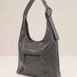 Bolso Vintage Hebillas Gris