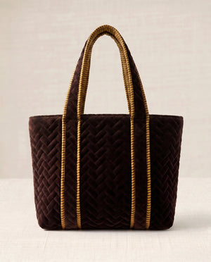 Grey Crocheted Trim Flap Bag