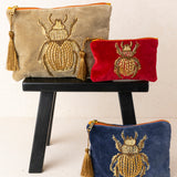 Embroidered Zebra Pouch (S)
