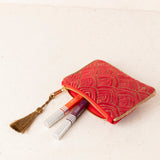 Embroidered Zebra Pouch (S)