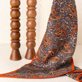 Fular Estampado Amebas Gris