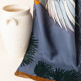 Fular Estampado Grulla Gris