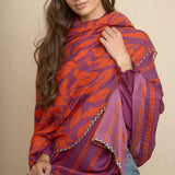 Zig Zag Fuchsia Scarf