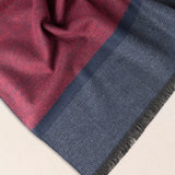 Poncho Bicolor Espiga Burdeos