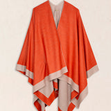 Orange Rectangle Poncho
