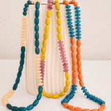 Collar Largo Combinado Coral