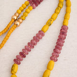 Collar Largo Combinado Amarillo
