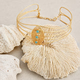 Simple gold-plated brass choker