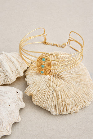 Simple gold-plated brass choker