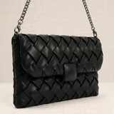 Bolso Trenzado Mano Negro