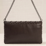 Burgundy Woven Handle Bucket Bag