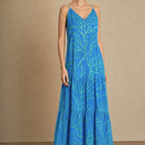 Vestido Tirantes Coral Azul