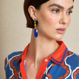 Blue Geometries Shirt Dress