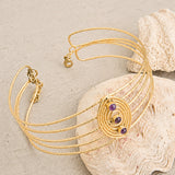 Simple gold-plated brass choker